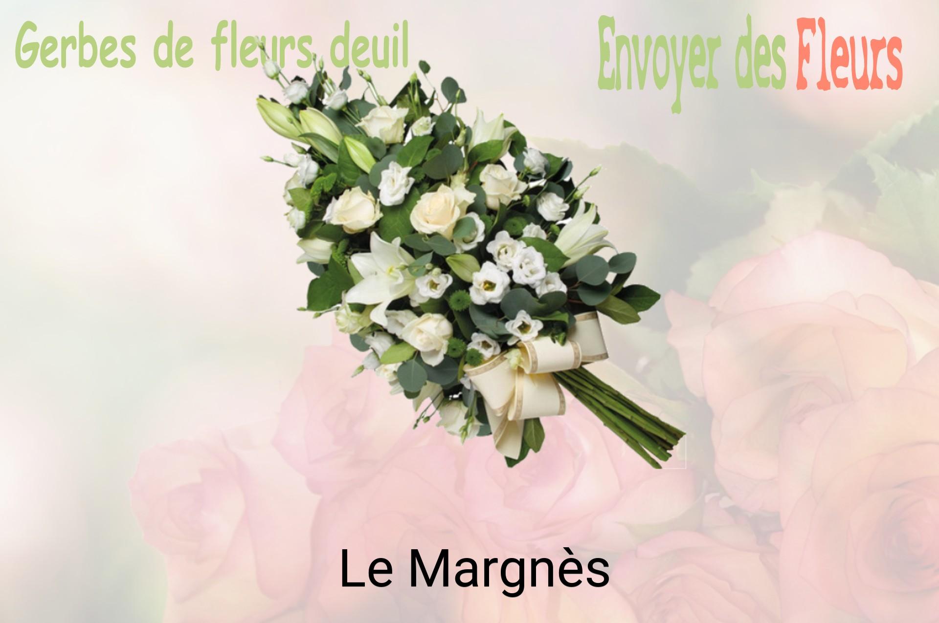 Gerbe de fleurs de deuil livrée à Le Margnès